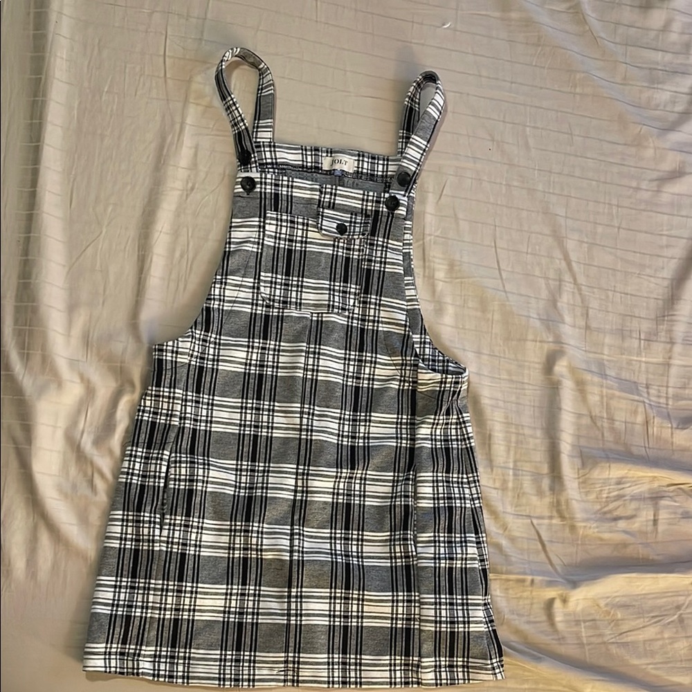 Plaid Kids Overall Dress